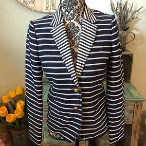 J.Crew Nautical Striped Schoolboy Blazer